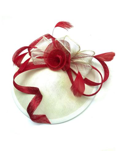 TOCADOS BODAS ROJOS EN BICOLOR IDEALES PARA INVITADAS