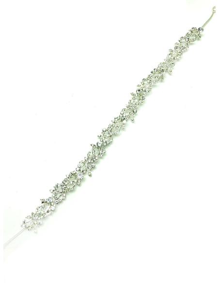 TOCADOS Y TIARAS PARA BODAS PLATEADAS CON DETALLES EN CRISTAL