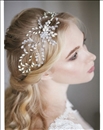 TOCADOS Y TIARAS PARA BODAS PLATEADAS CON DETALLES EN CRISTAL