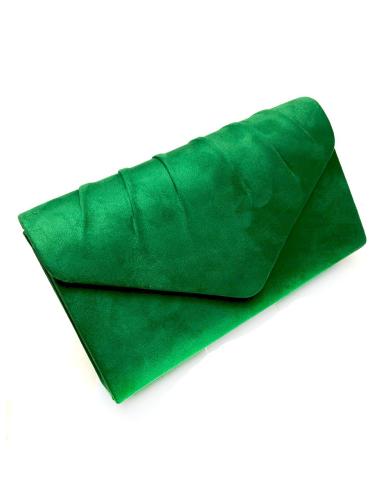 BOLSOS DE FIESTA VERDES TIPO CARTERA SOLAPA PLIEGUE