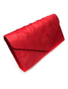 BOLSOS DE FIESTA ROJOS TIPO CARTERA SOLAPA PLIEGUE