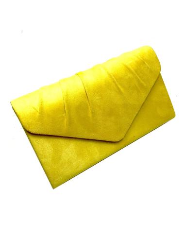 BOLSOS DE FIESTA AMARILLOS TIPO CARTERA SOLAPA PLIEGUE