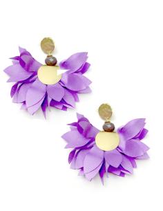 PENDIENTES LARGOS LILAS IDEALES PARA VESTIDOS FLAMENCAS