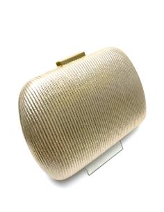 BOLSOS DE FIESTA DORADOS ELEGANTES CON TEXTURA RAYADA