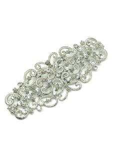 BROCHES PLATEADOS BONITOS PARA MANTILLAS CON CRISTAL