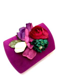 BOLSOS DE FIESTA DECORADOS CON FLORES PARA BODAS IDEAL PARA CONJUNTAR CON NUESTRAS PAMELAS