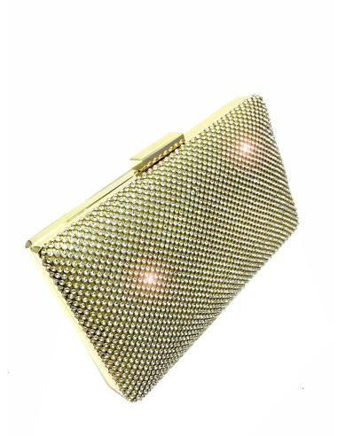 BOLSOS DE FIESTA DORADOS DE PEDRERIA EN CRISTAL BRILLO