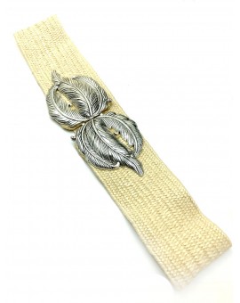 Imagen del producto CINTURONES DE FIESTA PLATEADOS DE RAFIA ELEGANTES Y ORIGINALES