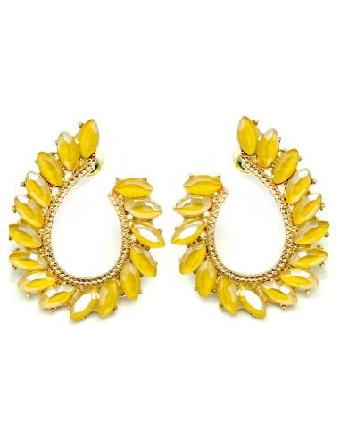 PENDIENTES DE BISUTERIA FINA AMARILLOS MUY ELEGANTES
