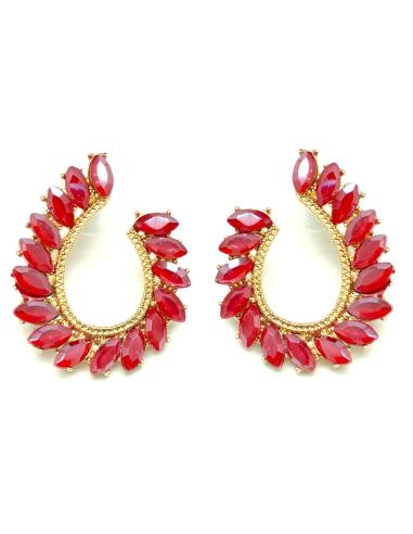PENDIENTES DE BISUTERIA FINA ROJOS MUY ELEGANTES