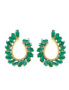 PENDIENTES DE BISUTERIA FINA VERDES MUY ELEGANTES