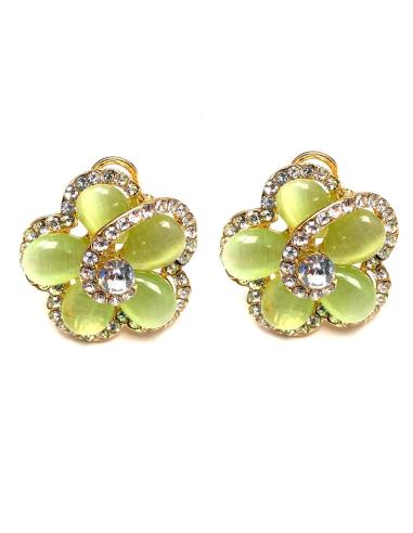 PENDIENTES DE BISUTERIA FINA VERDES ELEGANTES PARA BODAS
