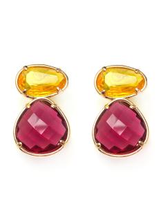 PENDIENTES DE BISUTERIA ROSAS Y AMARILLOS A BUEN PRECIO