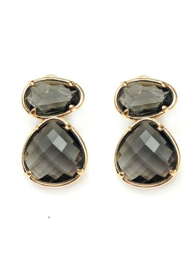 PENDIENTES DE BISUTERIA GRISES A BUEN PRECIO