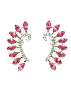 producto PENDIENTES DE FIESTA ROSAS EN BISUTERIA FORMA DE ABANICO