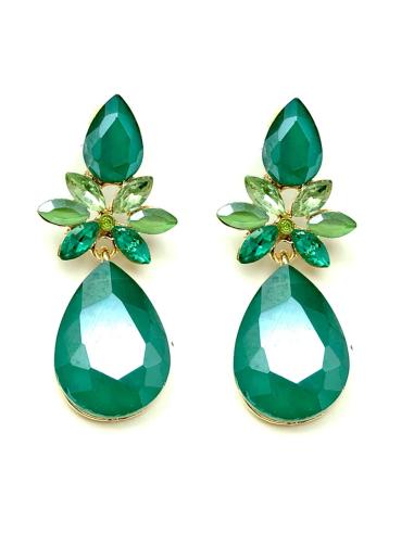 PENDIENTES DE BISUTERIA FINA VERDES