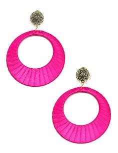 PENDIENTES PARA TRAJE DE FLAMENCA FUCSIAS