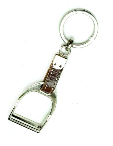 LLAVEROS PIEL ORIGINALES CON ESTRIBO DE METAL