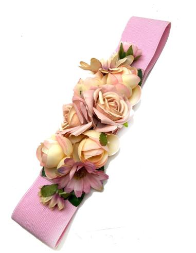 CINTURONES DE FIESTA ROSAS DE FLORES