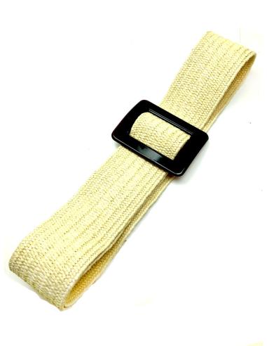 CINTURONES PARA MUJER BEIGE DE RAFIA