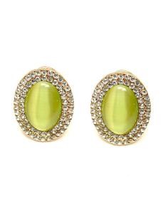 PENDIENTES MUJER BISUTERIA DE ELEGANTE EN VERDE MANZANA