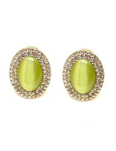PENDIENTES MUJER BISUTERIA DE ELEGANTE EN VERDE MANZANA