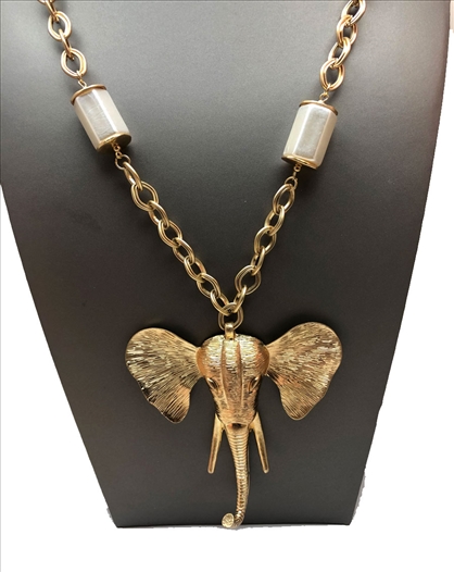 COLLARES LARGOS DORADOS CON CABEZA DE...