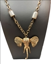 COLLARES LARGOS DORADOS CON CABEZA DE ELFANTE