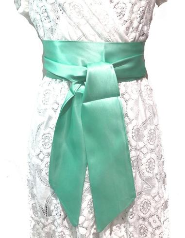 CINTURONES Y FAJINES VERDE AGUA PARA BODAS