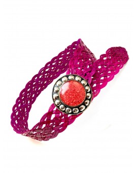 Imagen del producto CINTURONES DE PIEL FUCSIAS ANCHOS ESTILO BOHO CHIC