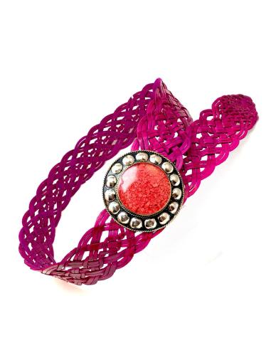 CINTURONES DE PIEL FUCSIAS ANCHOS ESTILO BOHO CHIC