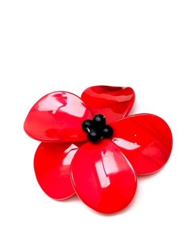 BROCHES ORIGINALES ROJOS Y NEGROS VISTOSA FLOR