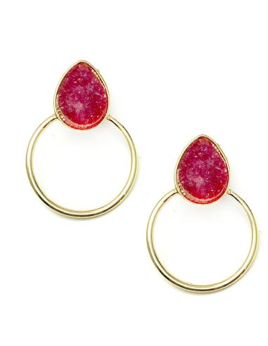 PENDIENTES DE BISUTERIA ROSAS DE ARO MUY FAVORECEDORES
