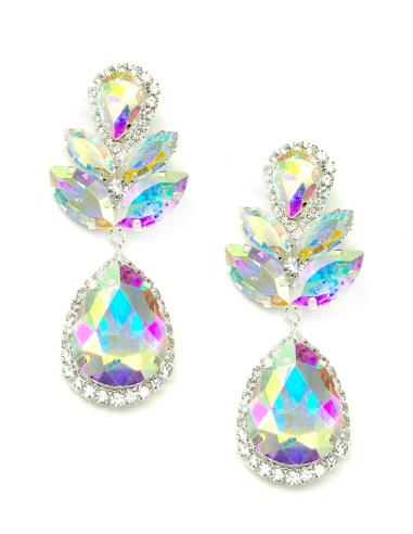 PENDIENTES DE FIESTA LARGOS CON VISTOSA LAGRIMA