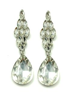 PENDIENTES LARGOS DE FIESTA DE CRISTAL FABULOSOS