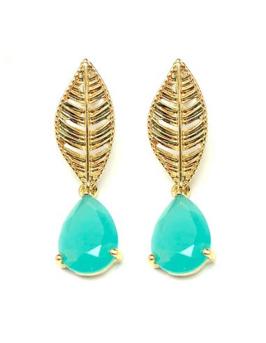 PENDIENTES  MUJER VERDE AGUA