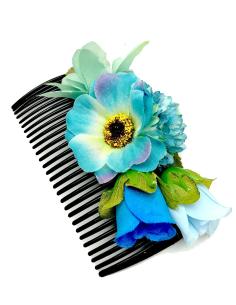 PEINETAS DE FLORES CON VISTOSOS COLORES