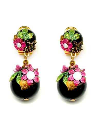PENDIENTES MUJER NEGROS DE PIEDRA NATURAL ALTA BISUTERIA