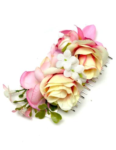 PEINTAS DE FLORES ROSAS Y BLANCAS PARA BODAS INVITADA PERFECTA
