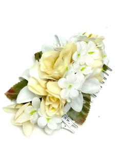 PEINTAS DE FLORES BLANCAS Y BEIGE PARA BODAS INVITADA PERFECTA