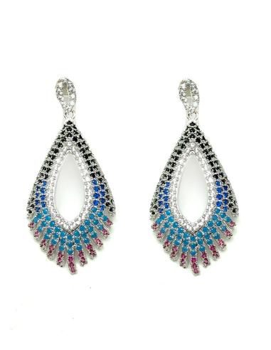 PENDIENTES BISUTERIA FINA AZULES Y ROSAS MUY ELEGANTES