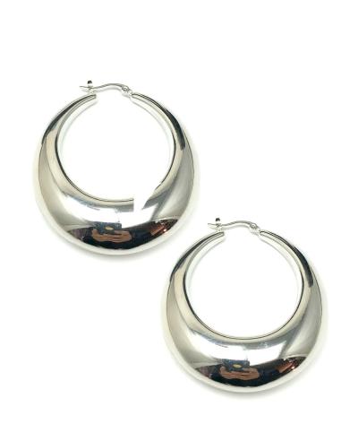 PENDIENTES DE ARO PLATEADOS DE ACERO...