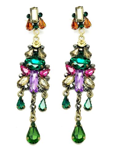 PENDIENTES DE BISUTERIA LARGOS VISTOSOS PARA FIESTA