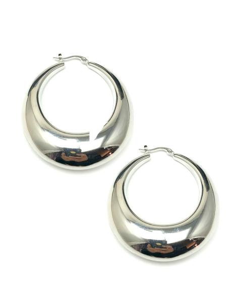 PENDIENTES DE ARO PLATEADOS DE ACERO VENTA ONLINE MADRID