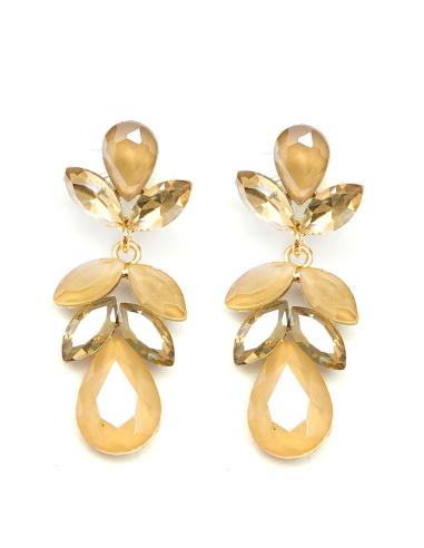 PENDIENTES DE FIESTA DORADOS CRISTAL VENTA MADRID Y ONLINE