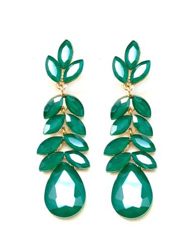 PENDIENTES LARGOS DE FIESTA VERDES COMPLEMENTOS MADRID