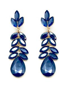 PENDIENTES LARGOS DE FIESTA AZUL MARINO DE BISUTERIA EN MADRID