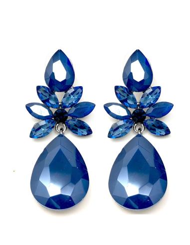 PENDIENTES LARGOS DE FIESTA AZULES DE CRISTAL VENTA MADRID