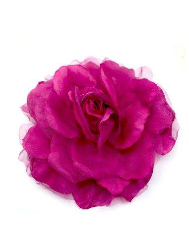 BROCHES DE FLORES PARA EL PELO ELEGANTES FUCSIAS