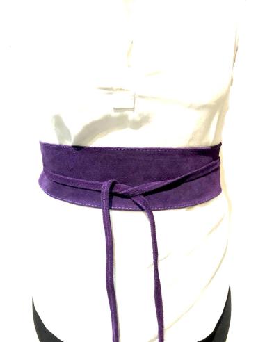 CINTURONES PARA MUJER MORADOS DE PIEL ANTE